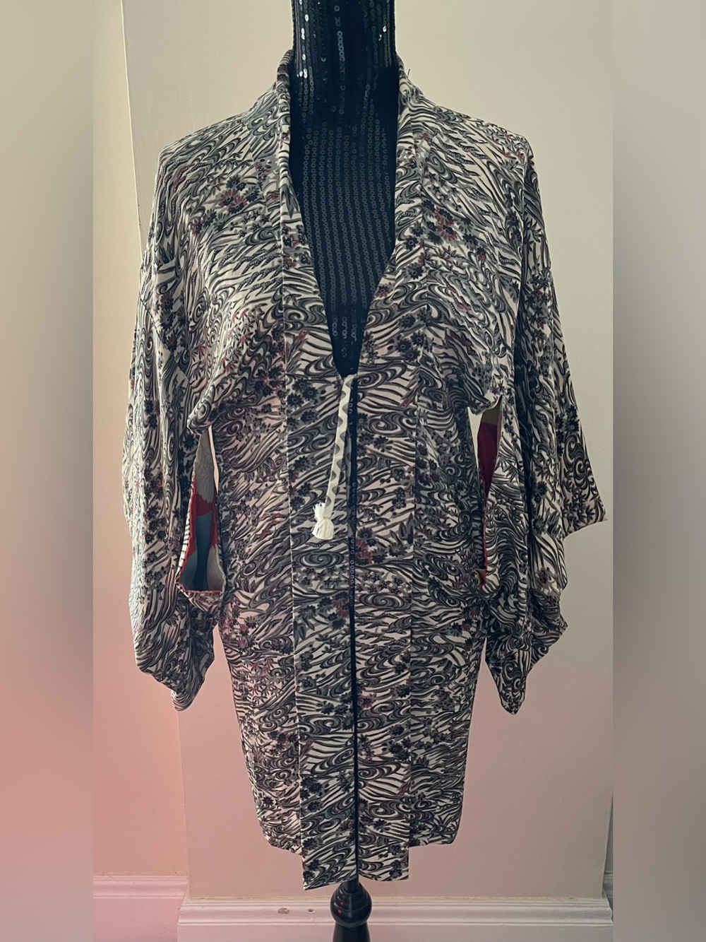 Vintage Floral Japanese Haori / Kimono Jacket O/S